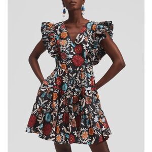 La DoubleJ Editions Honeybun Mini Dress in Fireflower Sz. S